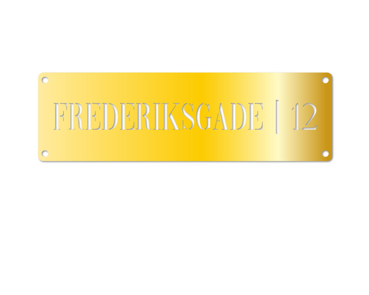 Husnummer skilt med navn og addresse - Modern