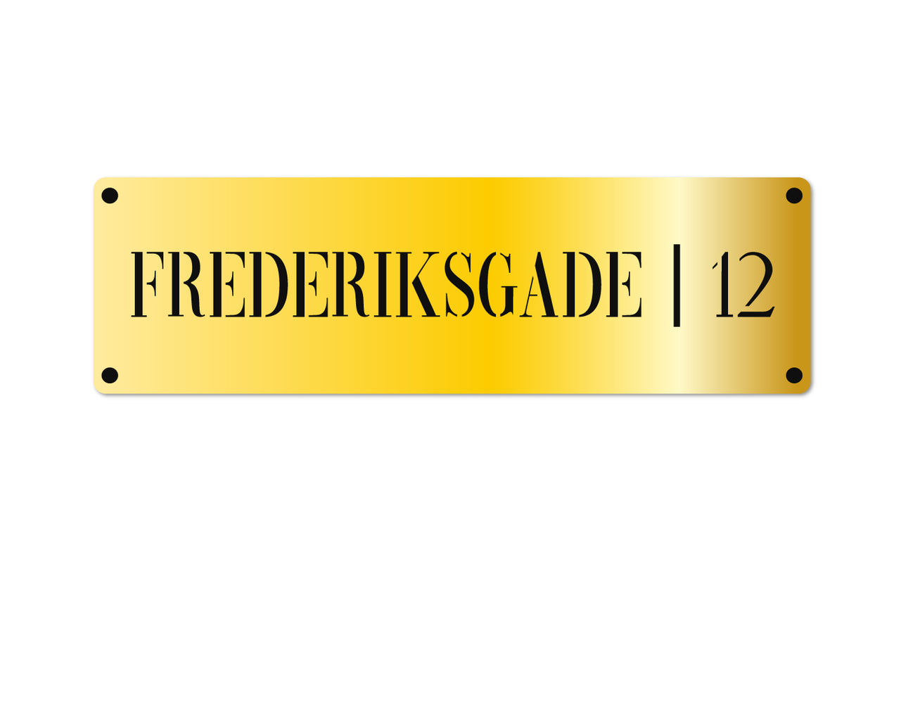 Husnummer skilt med navn og addresse - Modern