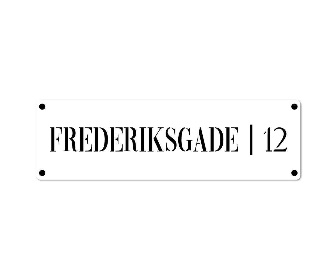 Husnummer skilt med navn og addresse - Modern