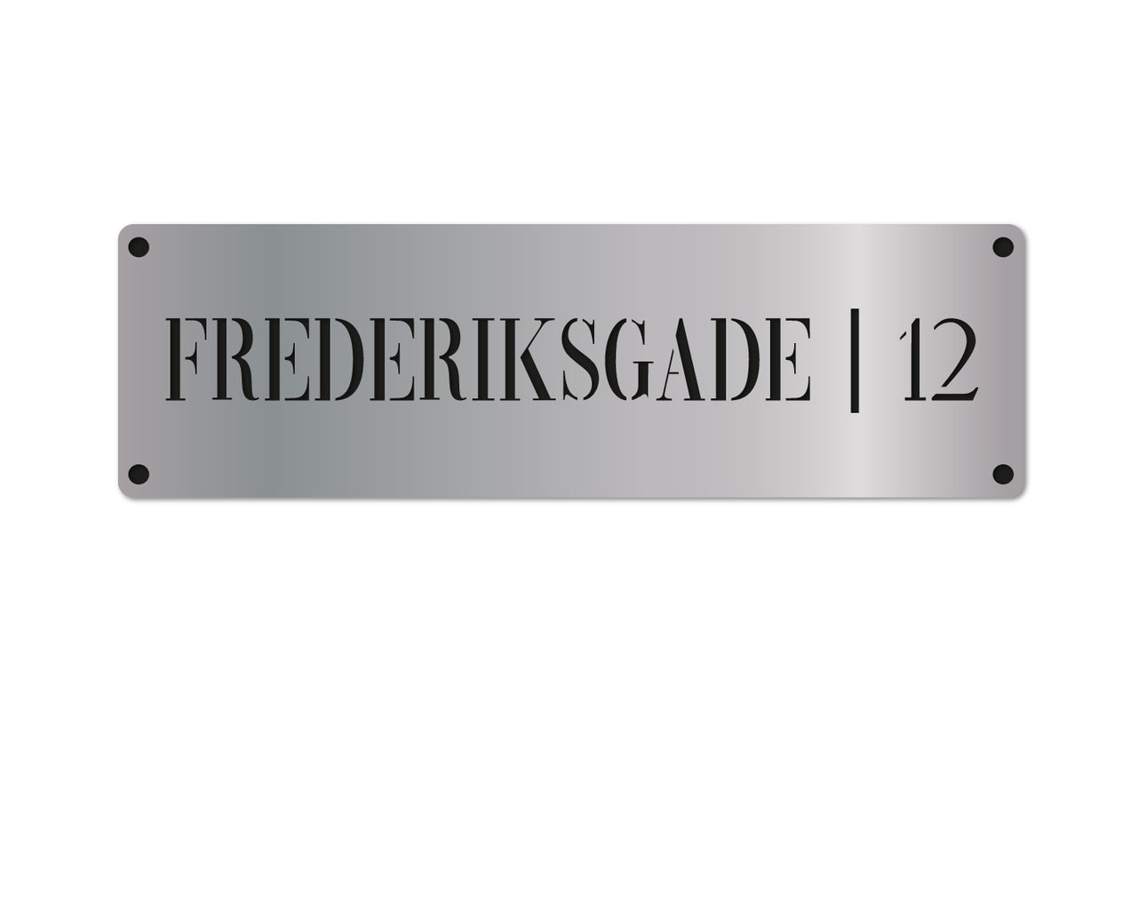 Husnummer skilt med navn og addresse - Modern